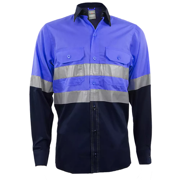 Navy / Royal Blue Reflective Mining Shirt