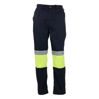 Navy / Lime Reflective Working Trouser