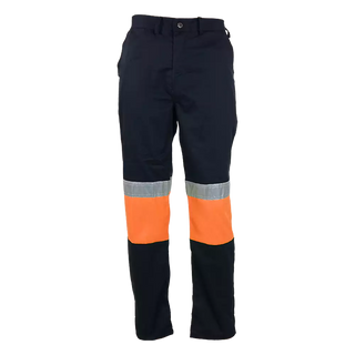 Navy / Orange Reflective Working Trouser