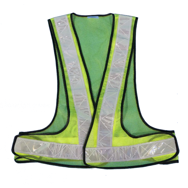 Lime Reflective BIB with Velcro (Mesh Material)