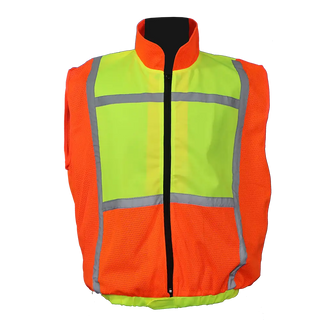 Lime/Orange Reflective Jacket Sleeveless