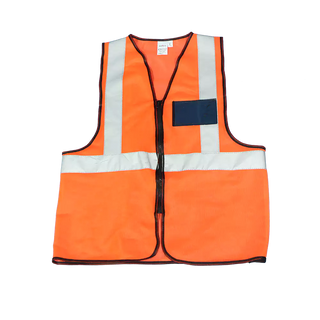 Reflective Vest with Zip and ID Orange