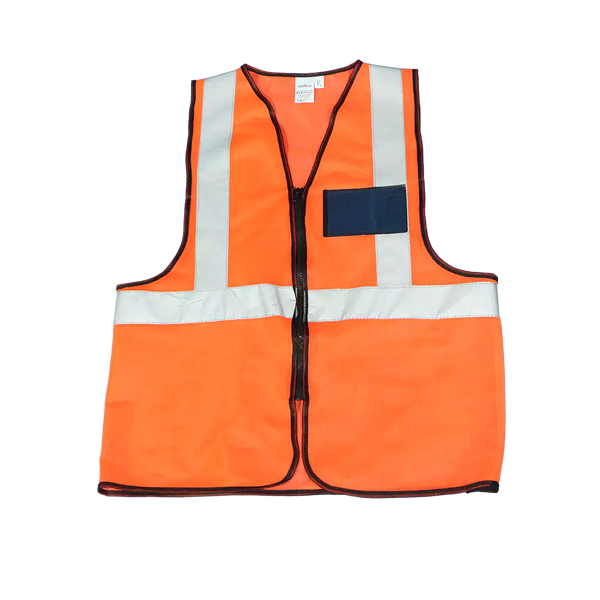 Reflective Vest with Zip and ID Orange