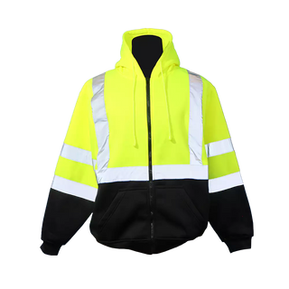 Lime / Black  Pro Fleece Jacket With Hood