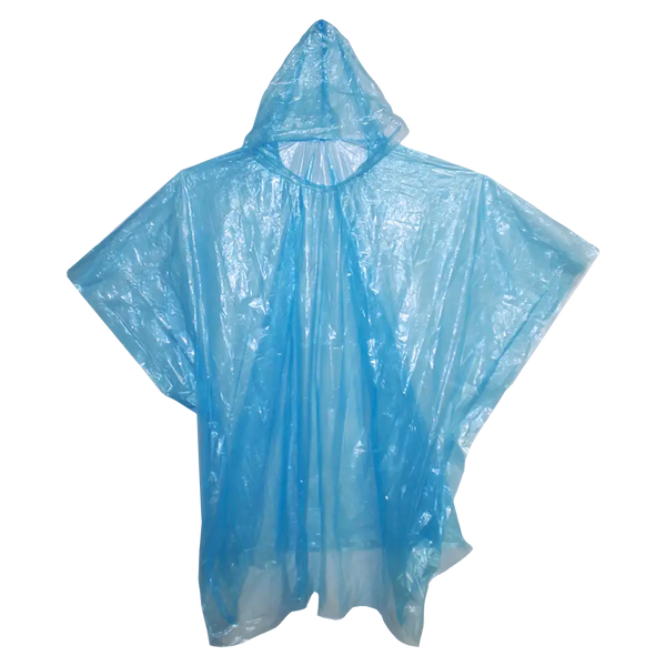 Emergency Rain Poncho With Hood, Reusable