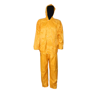 PVC Rubberised Rain Suit Yellow