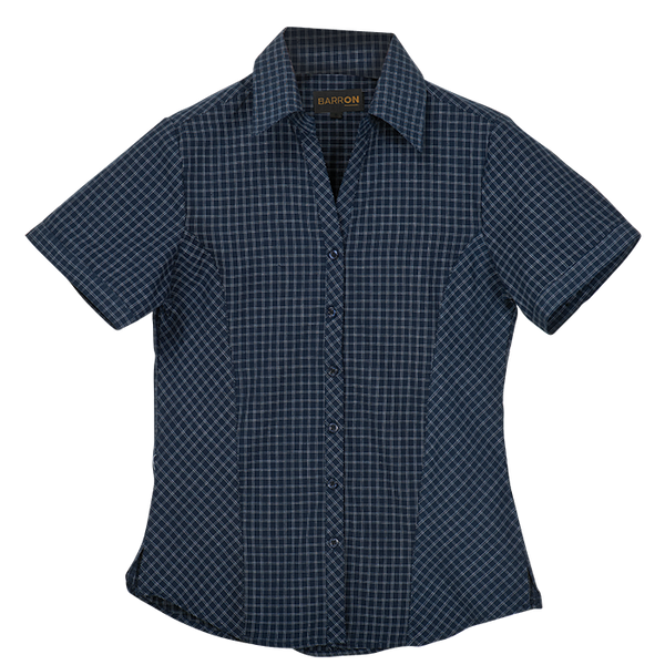 Pioneer Check Blouse Short Sleeve Ladies