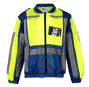 Pioneer Metro Reflective Jacket with Detachable Sleeves - Lime/Navy