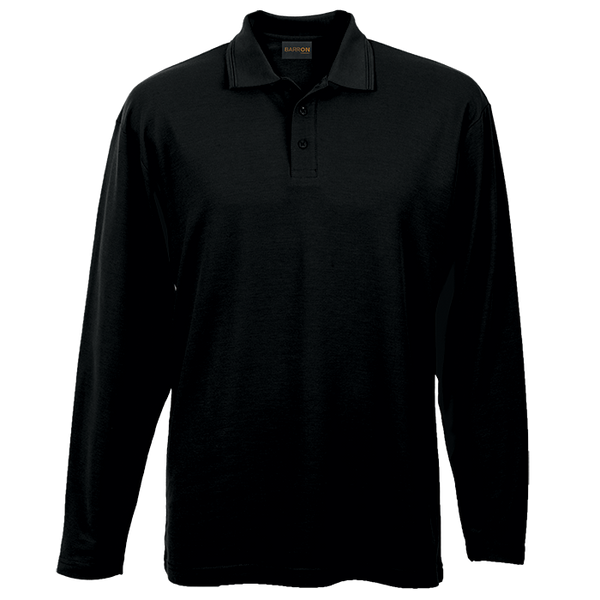 175g Pique Knit Long Sleeve Golfer Mens