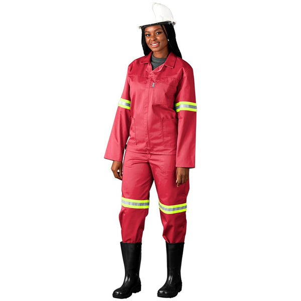 Trade Polycotton Conti Suit - Reflective Arms & Legs - Yellow Tape