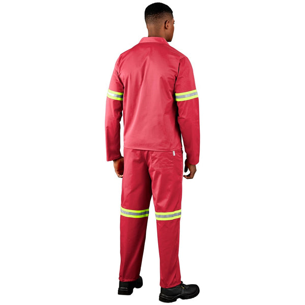 Trade Polycotton Conti Suit - Reflective Arms & Legs - Yellow Tape