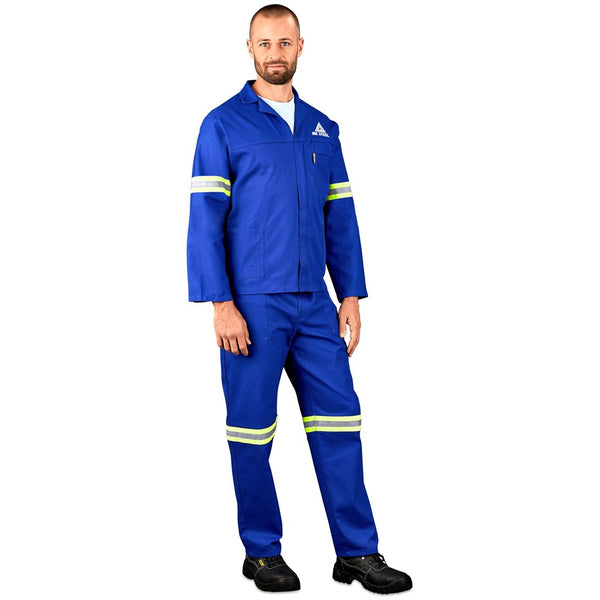 Technician 100% Cotton Conti Suit - Reflective Arms & Legs - Yellow Tape