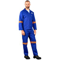 Technician 100% Cotton Conti Suit - Reflective Arms & Legs - Orange Tape