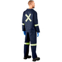 Technician 100% Cotton Conti Suit - Reflective Arms, Legs & Back - Yellow Tape