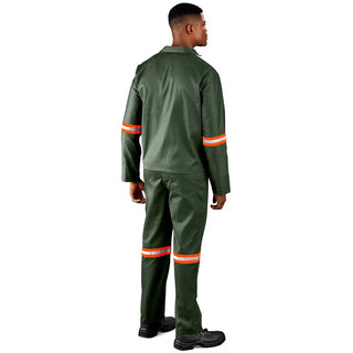 Acid Resistant Polycotton Conti Suit - Reflective Arm & Legs - Orange Tape