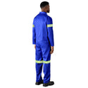 Safety Polycotton Boiler Suit - Reflective Arms & Legs - Yellow Tape