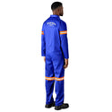 Safety Polycotton Boiler Suit - Reflective Arms & Legs - Orange Tape