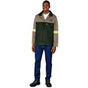 Site Premium Two-Tone Polycotton Jacket - Reflective Arms - Yellow Tape