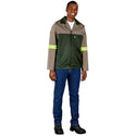 Site Premium Two-Tone Polycotton Jacket - Reflective Arms & Back - Yellow Tape