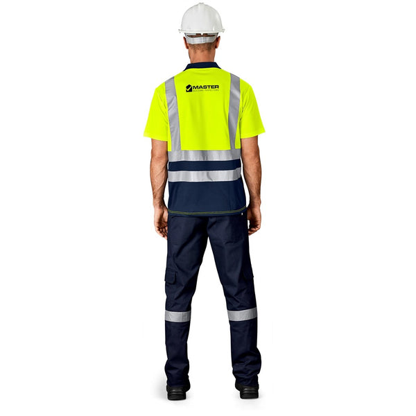 Surveyor Two-Tone Hi-Viz Reflective Golf Shirt