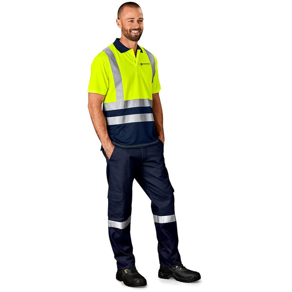 Surveyor Two-Tone Hi-Viz Reflective Golf Shirt