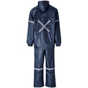 Outdoor Hi-Viz Reflective Polyester/PVC Rainsuit - Navy