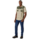 Mens Short Sleeve Serengeti 2-Tone Bush Shirt