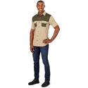 Mens Short Sleeve Serengeti 2-Tone Bush Shirt