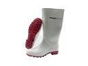 Pioneer White Gumboots with Red Soles
