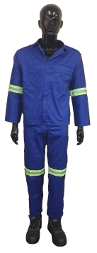 Royal Blue Reflective Polycotton Conti Suit