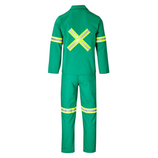 Buy green Trade Polycotton Conti Suit - Reflective Arms, Legs &amp; Back - Yellow Tape