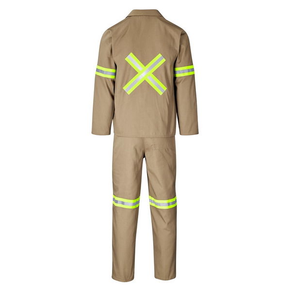 Trade Polycotton Conti Suit - Reflective Arms, Legs & Back - Yellow Tape