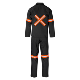 Trade Polycotton Conti - Suit Reflective Arms, Legs & Back - Orange Tape