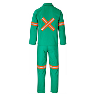 Trade Polycotton Conti - Suit Reflective Arms, Legs & Back - Orange Tape