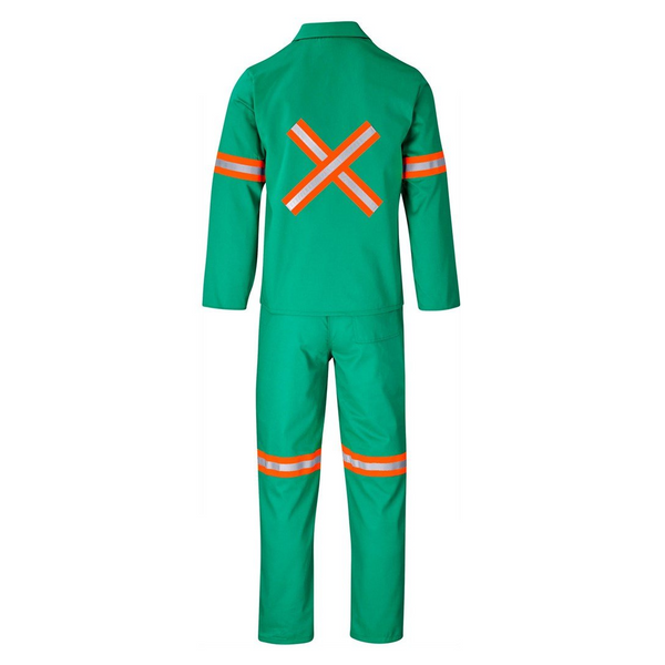 Trade Polycotton Conti - Suit Reflective Arms, Legs & Back - Orange Tape