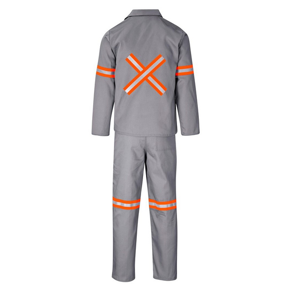 Trade Polycotton Conti - Suit Reflective Arms, Legs & Back - Orange Tape
