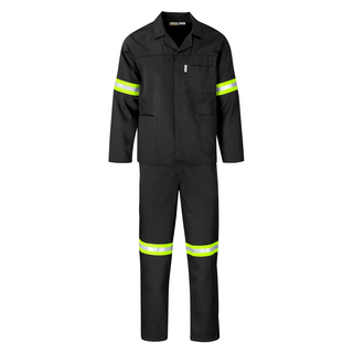 Trade Polycotton Conti Suit - Reflective Arms & Legs - Yellow Tape