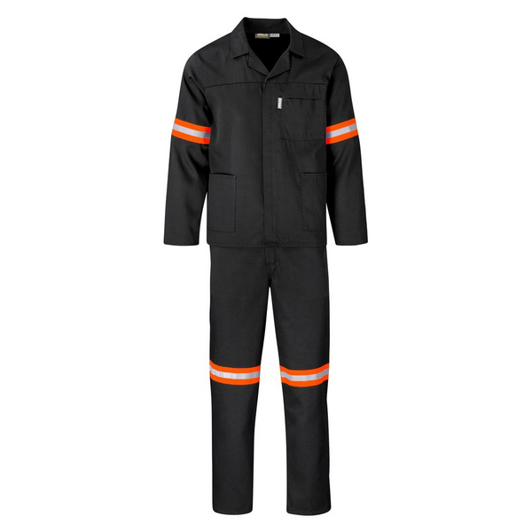 Trade Polycotton Conti Suit - Reflective Arms & Legs - Orange Tape