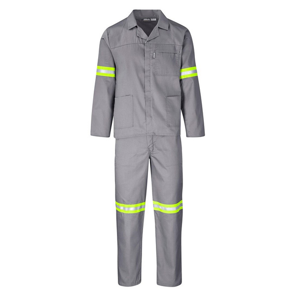 Trade Polycotton Conti Suit - Reflective Arms & Legs - Yellow Tape
