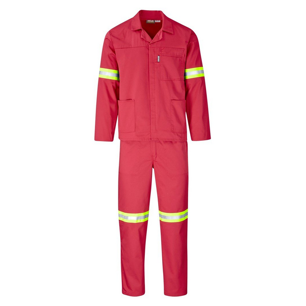 Trade Polycotton Conti Suit - Reflective Arms & Legs - Yellow Tape