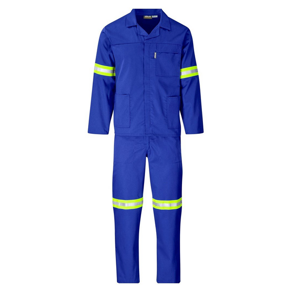 Trade Polycotton Conti Suit - Reflective Arms & Legs - Yellow Tape