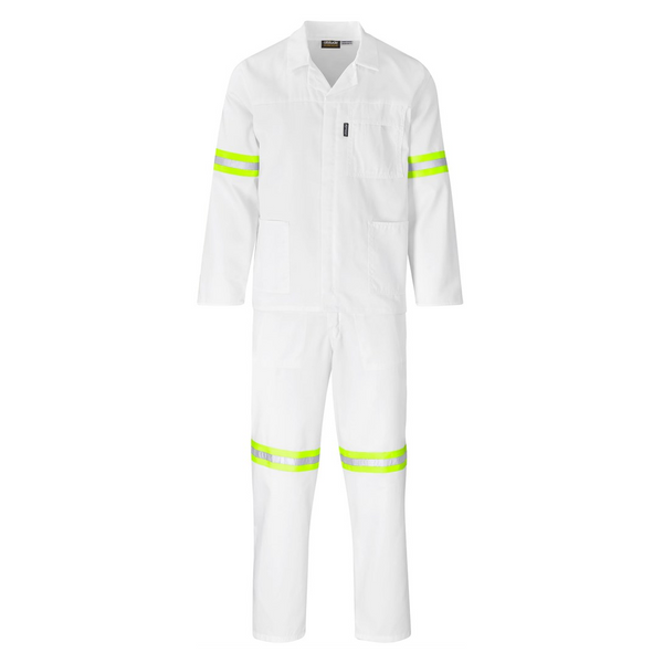 Trade Polycotton Conti Suit - Reflective Arms & Legs - Yellow Tape