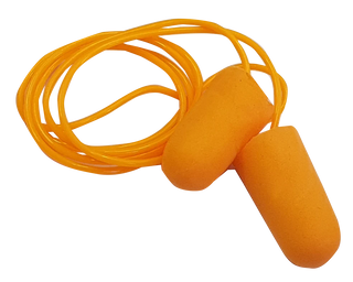 PU Foamed Disposable Orange Corded Earplugs