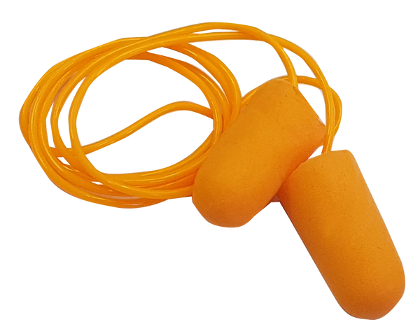 PU Foamed Disposable Orange Corded Earplugs