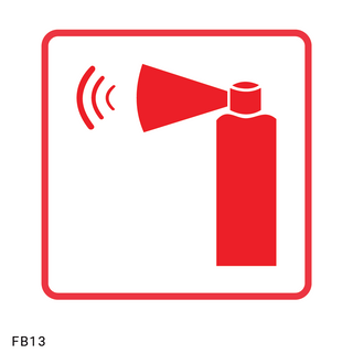 Hand Held Emergency Alarm  safety sign (FB13)