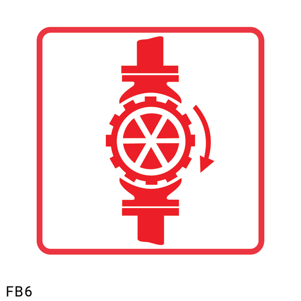 Sprinkler Stop Valve safety sign (FB6)