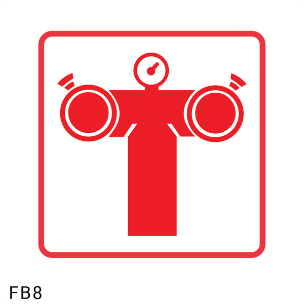 Fire Pump Connection safety sign (FB8)