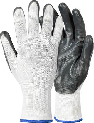 Econo Nitrile Dipped Gloves - Grey