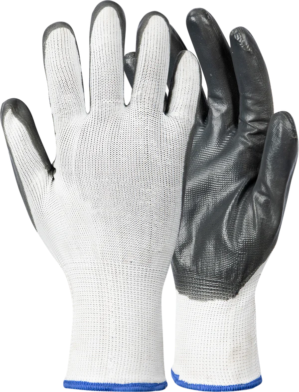 Econo Nitrile Dipped Gloves - Grey