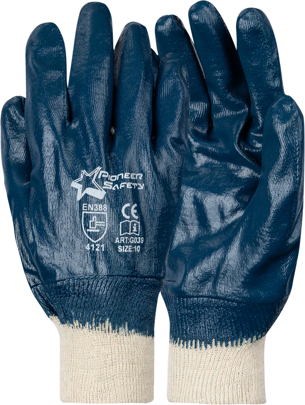 Nitrile Fully Dipped Gloves - Navy